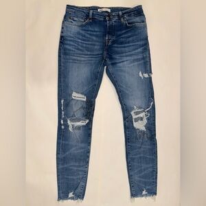 Zara Men's Ripped Blue Skinny Jeans